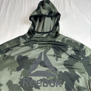 Reebok Green Camouflage Pullover Hoodie